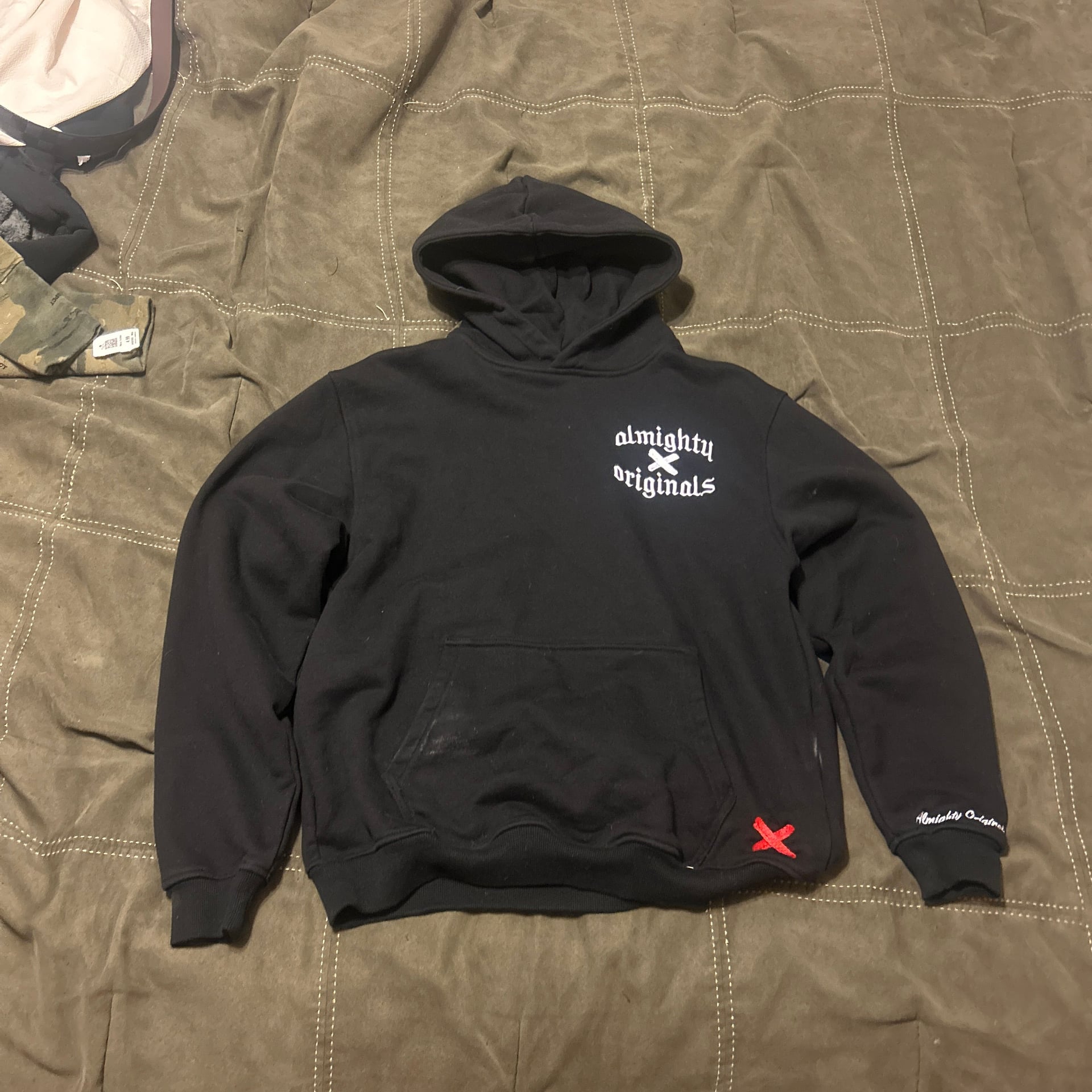 Almighty Originals Black Og London French Terry Hoodie, Baggy Fit